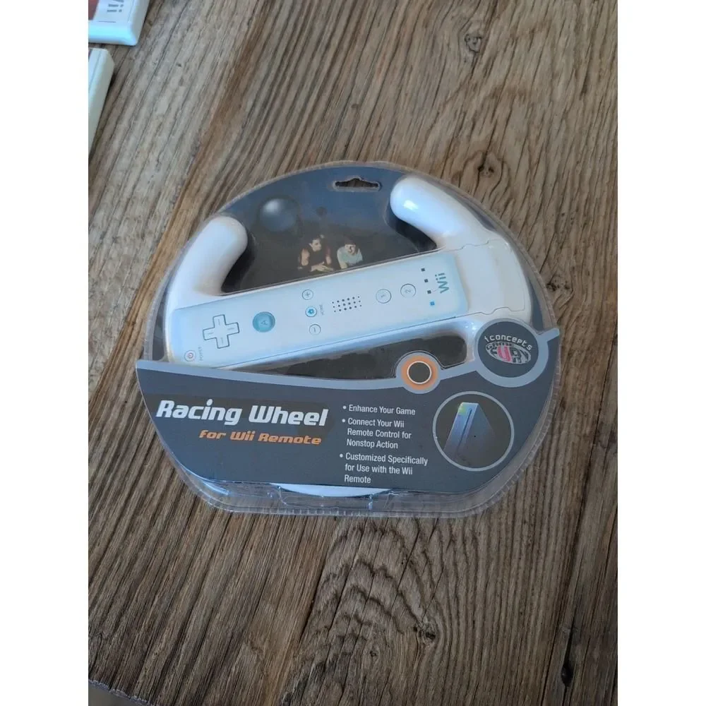 Nintendo Wii Racing Wheel for Wii Remote White New In Box NIB